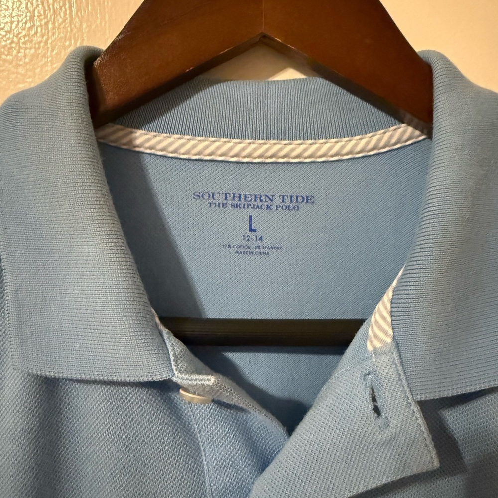 Southern Tide Boys’ Skipjack Polo Shirt – Light Blue L (12–14) - Picture 2 of 3